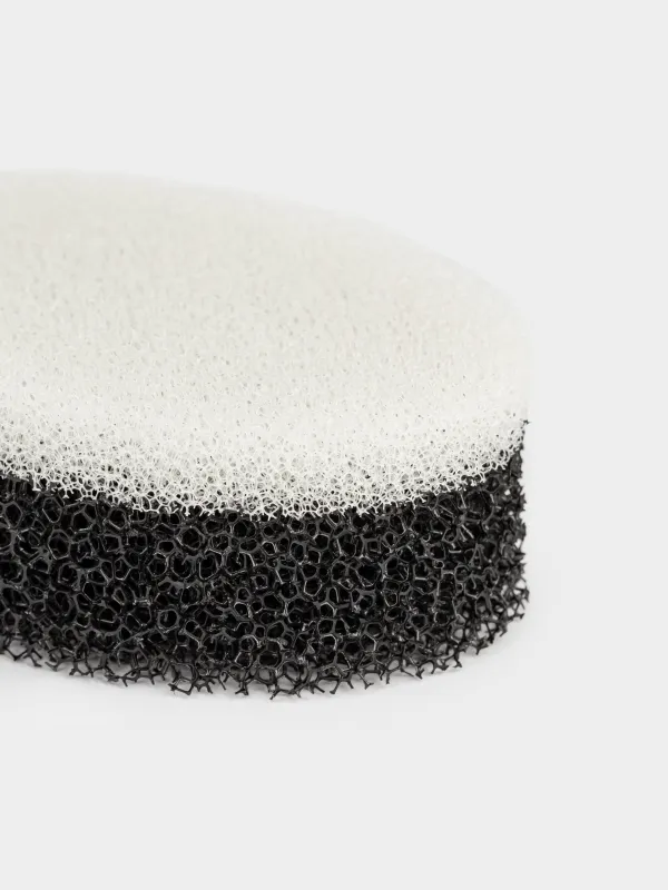 Sponge for washing dishes, 9x6 cm, 3 pcs, abrasive, oval, black and gray, Black clean, image-3