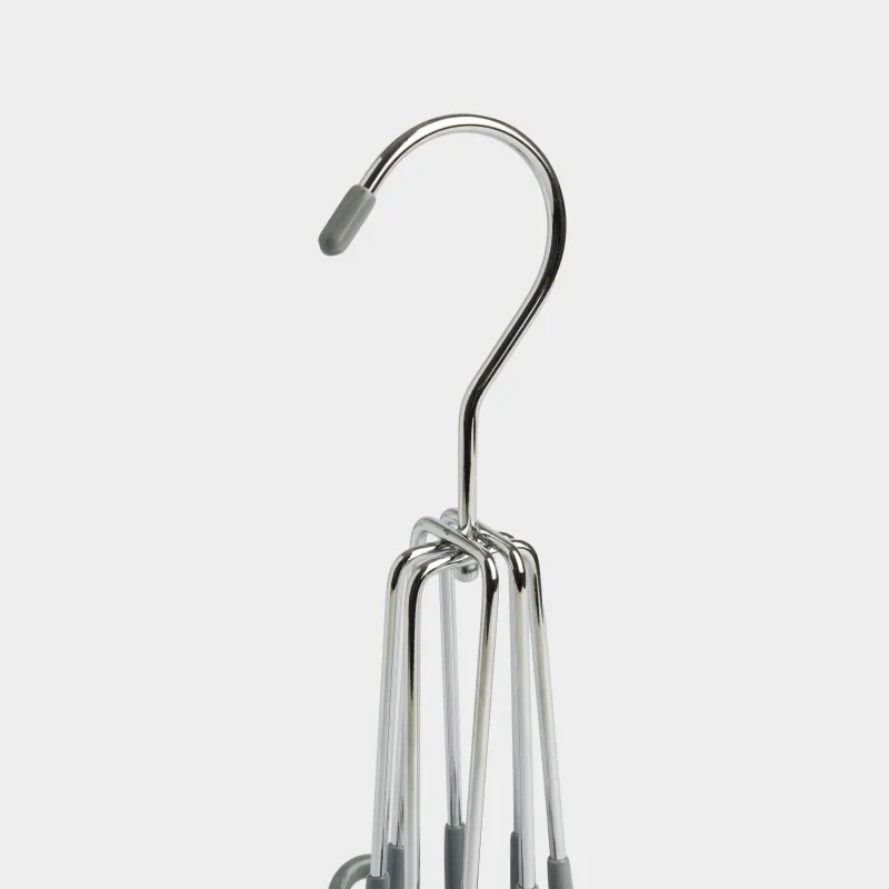 Belt hanger, 18 cm, 4 hooks, Rotating, Coated metal, Grey, Colorful house, image-3