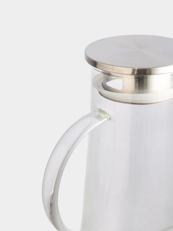 Jug, 1,5 l, with filter cap, glass B / steel, Pyramid, image-5