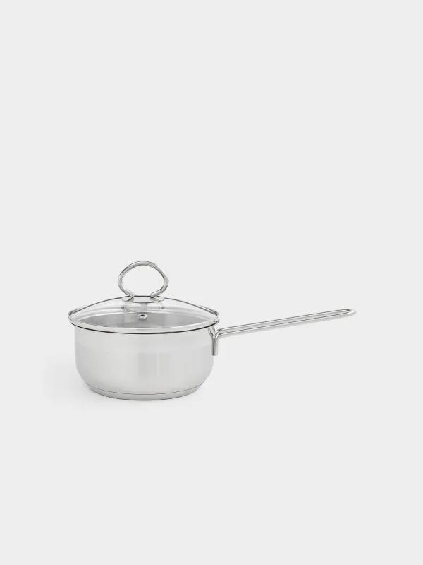Saucepan, 16 cm, 1.4 l, with lid, steel / glass, Egoist lite, image-0