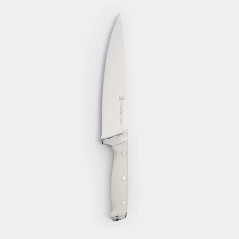 Chef's knife, 20 cm, steel / plastic, white, Solo white