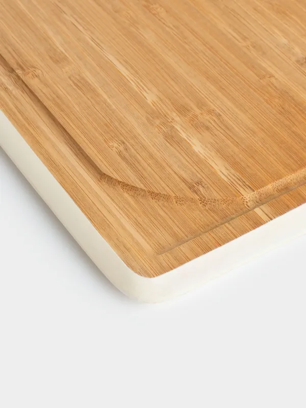 Cutting board, 38x28 cm, bamboo, rectangular, milk edging, Bamboo, image-2