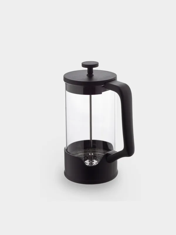 French press, 1 l, glass B/steel, black, Liberica, image-2
