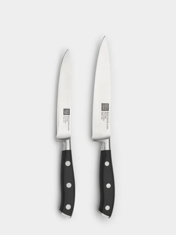 Knife set, 2 pr, steel / plastic, Actual, image-0