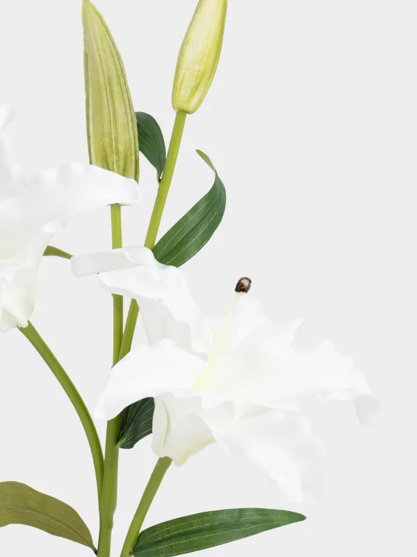 Artificial flower, 1 m, polyurethane, White lily, Flower garden, image-3
