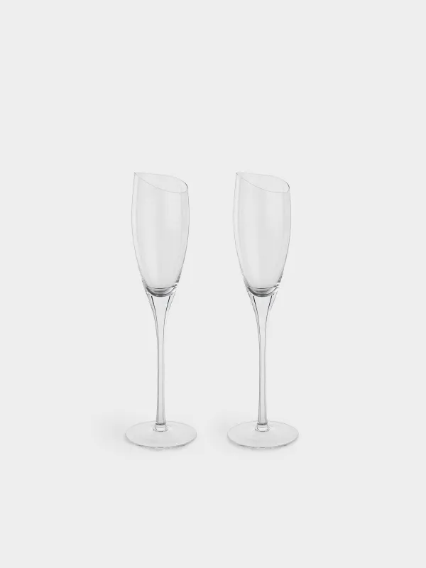 Drinking glass, 150 ml, 2 pcs, crystal glass, Charm L wavy, image-0
