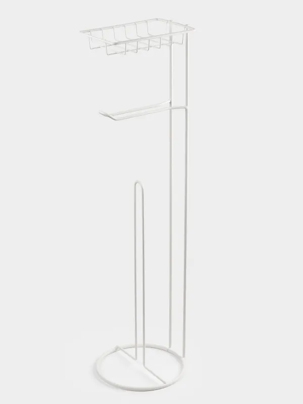 Toilet paper holder, 64 cm, floor-standing, metal, milky, Method, image-0