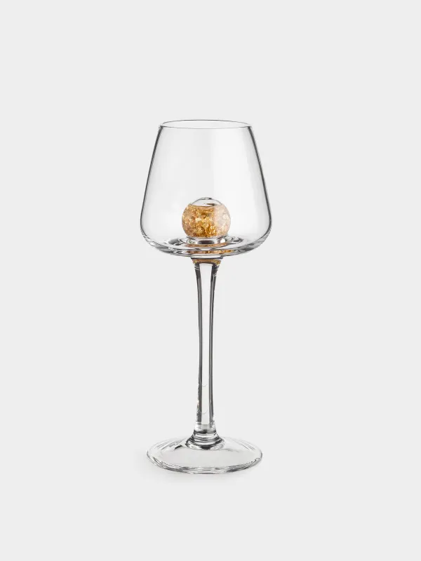 Drinking glass, 50 ml, 2 pcs, crystal glass, Amber ball, Sorento, image-1