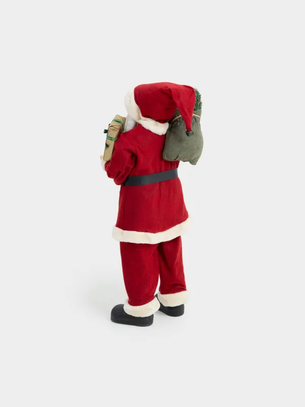 Decorative item, 90 cm, soft, Santa in red with bag and gift, Magic time, image-4