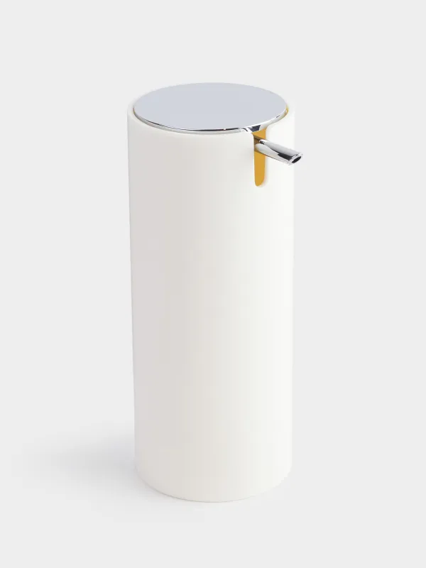 Liquid soap dispenser, 330 ml, plastic, milky, Eleos, image-1