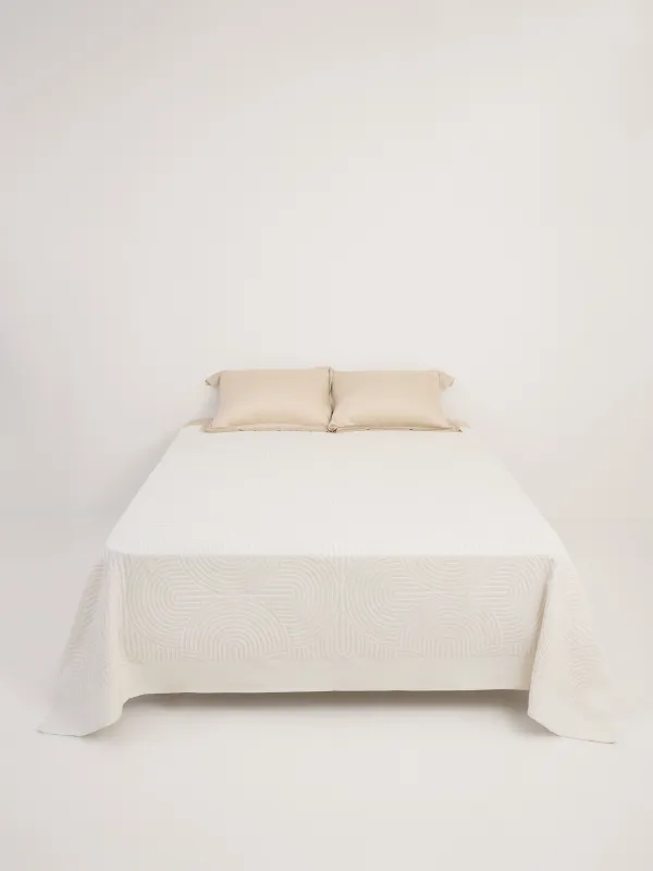 Bedspread, 220x240 cm, polyester / cotton, sand-beige, Arch, Arch, image-4