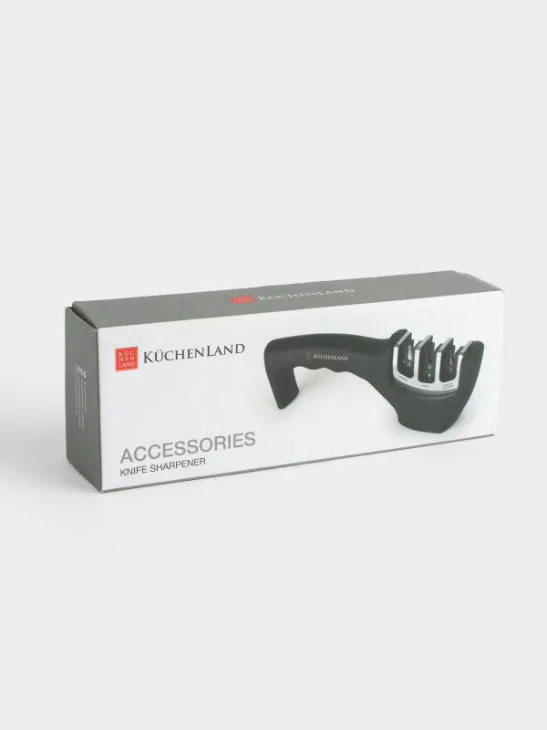 Knife Sharpener, 20 cm, 3-Stage sharpening, black, Accessories, image-4