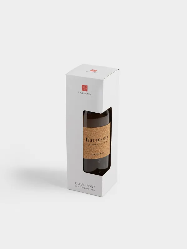 Beverage bottle, 1.25 l, with zarf, glass B stopper, Clear font, image-5