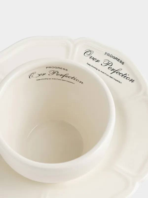 Tea pair, 1 person, 2 items, 240 ml, ceramics, milky, Progress, Course, image-2