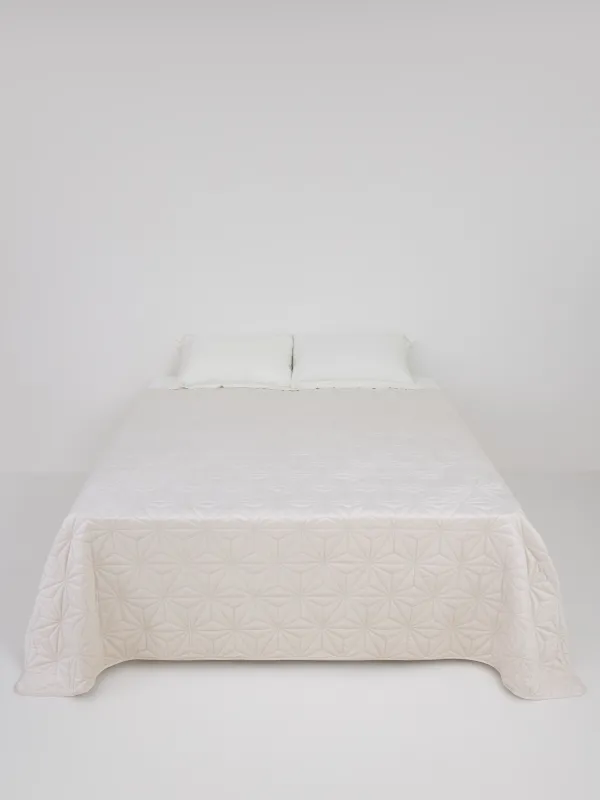 Bedspread, 220x240 cm, quilted, velvet/microfiber, sand, Toulouse, Stitch velvet, image-5