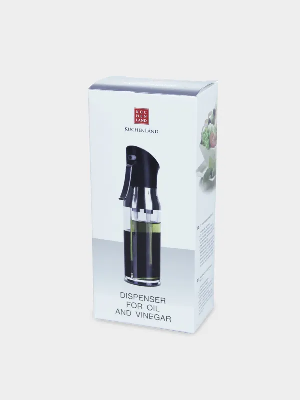 Oil and vinegar spray dispenser, 200 ml, 2 in 1, acrylic / steel, Black, Comfort, image-1