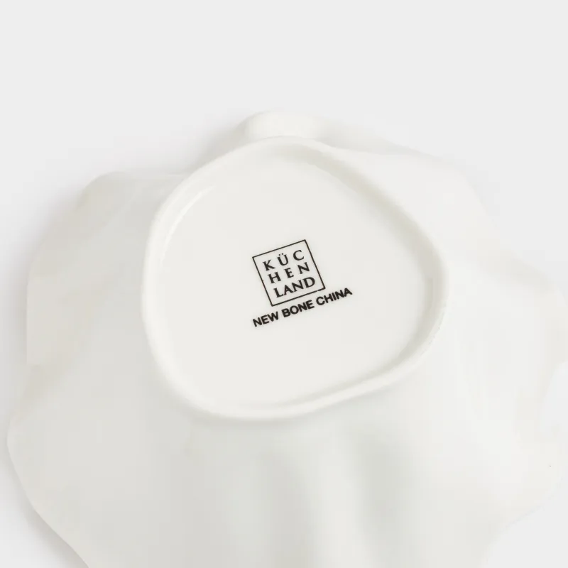 Salad bowl, 17x8 cm, 450 ml, porcelain N, milk, Crumpled effect, Crumple, image-6