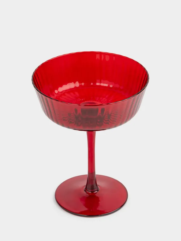 Drinking glass, 230 ml, glass R, red, Ribby color, image-1