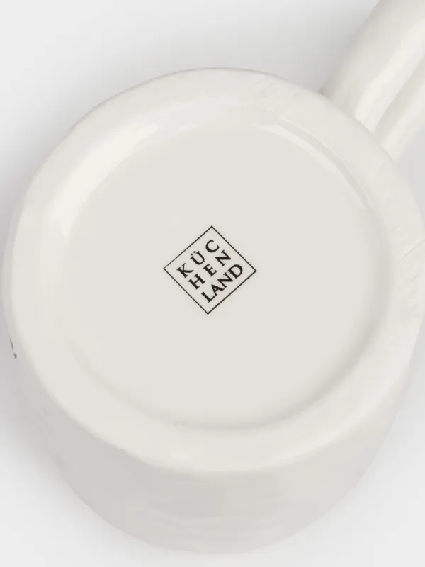 Mug, 500 ml, ceramic, milky, The taste of life, Crumple font, image-5