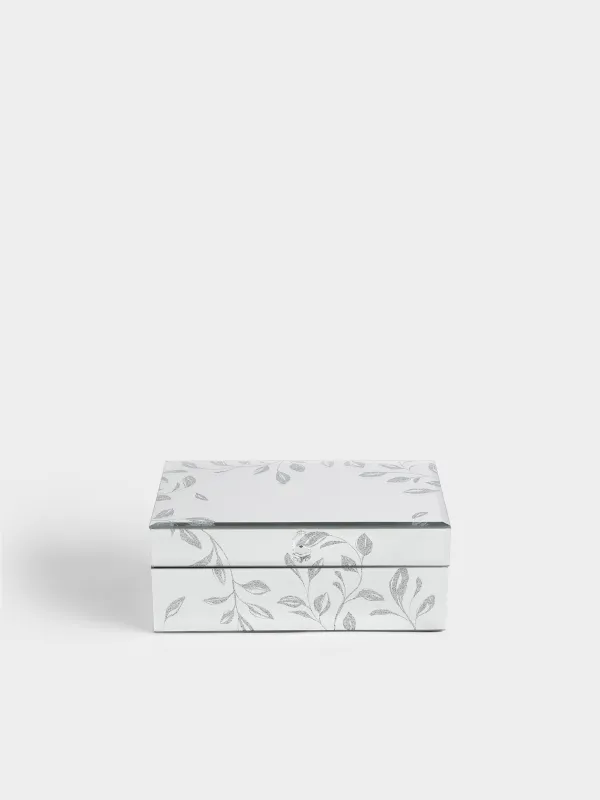 Jewelry box, 21x9 cm, glass, Mirror, Branches, Glossy, image-1