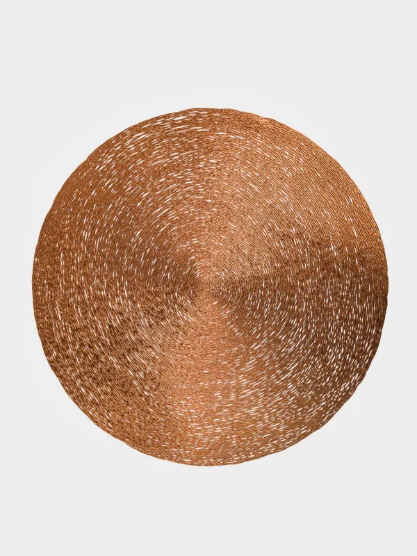 Placemat, 38 cm, PVC, round, copper, Azhur, image-0