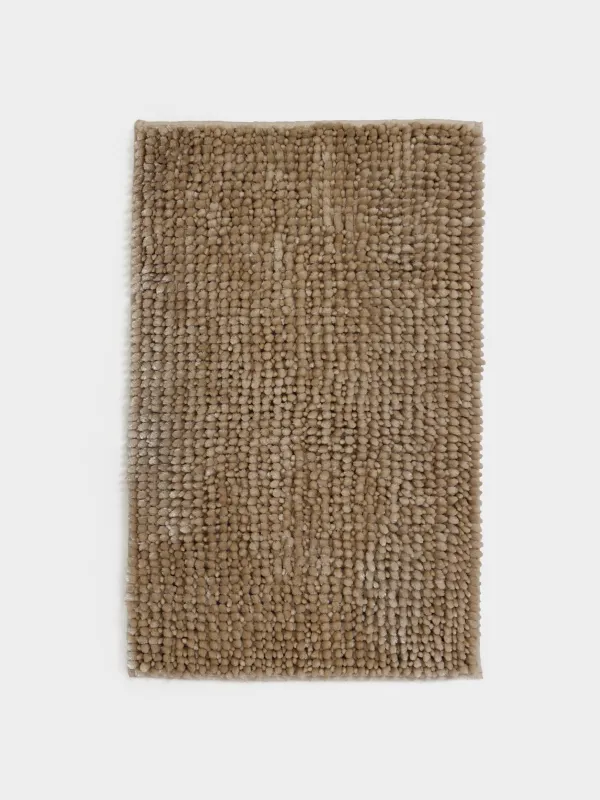 Mat, 50x80 cm, anti-slip, polyester, beige, Fluff, image-0