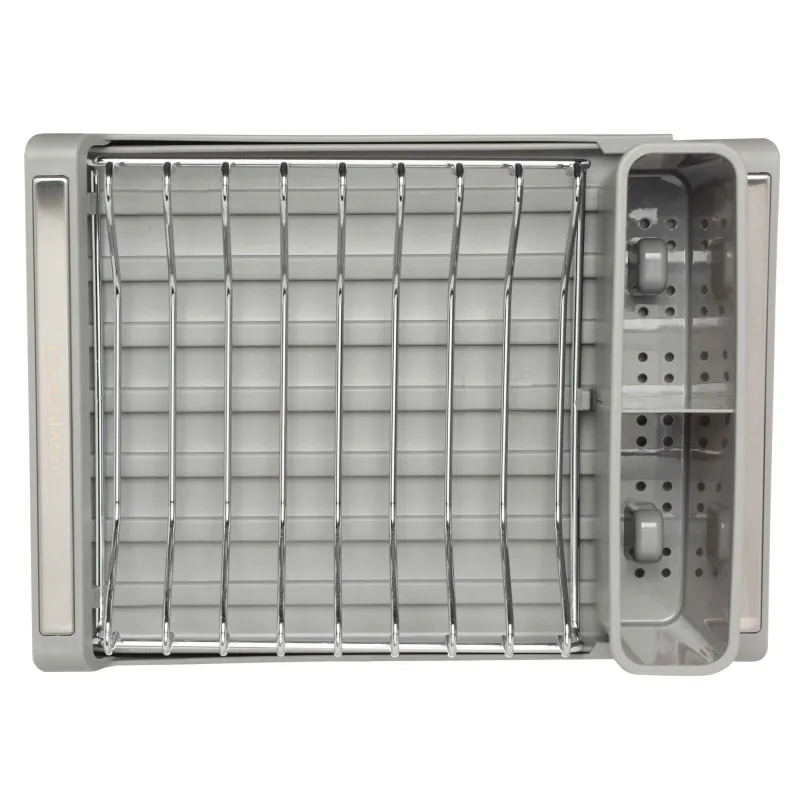 Dish dryer, 28 / 47x20 cm, with sliding tray, steel / plastic, Grey, Drying new, image-2