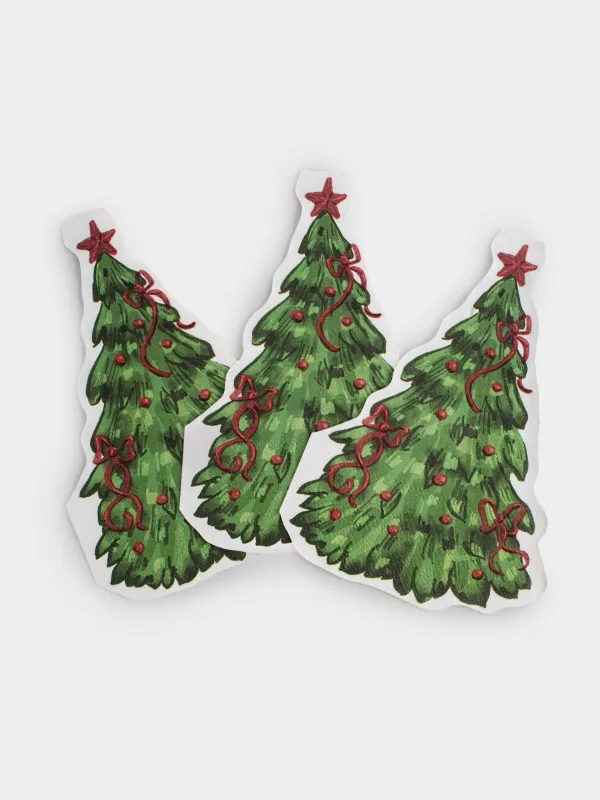 Paper napkins, 20x30 cm, 20 pcs, shaped , white, Spruce with a star, Christmas traditions, image-2