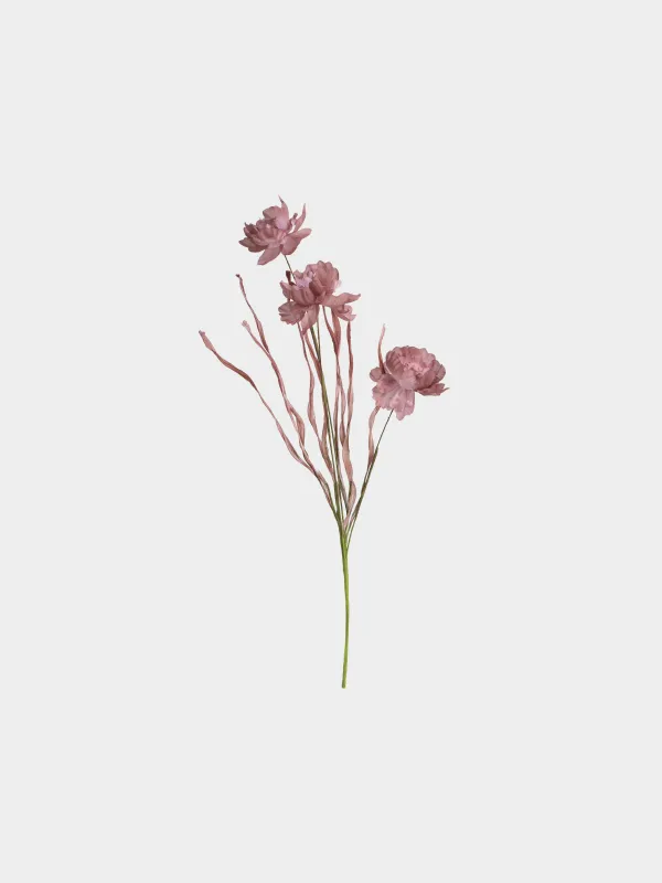 Decorative branch, 60 cm, polyester / plastic, Pink poppy, Poppy garden, image-0