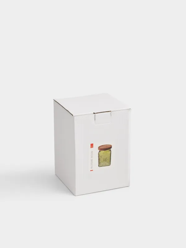 Bulk products jar, 750 ml, glass R / wood, green, Flowers, Bloome wood, image-5