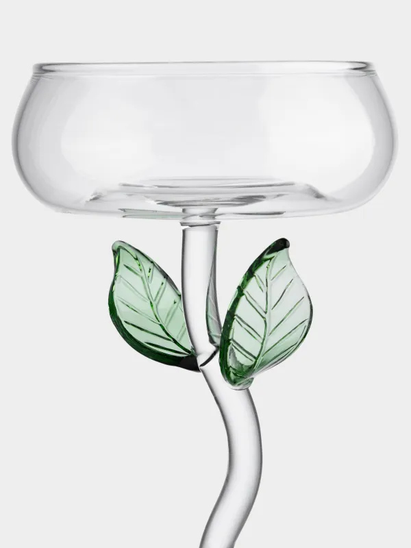 Drinking glass, 240 ml, glass B, Green leaves, Shape, image-1