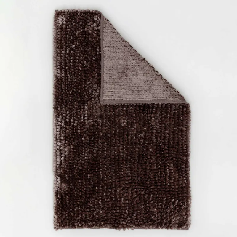Mat, 50x80 cm, anti-slip, polyester, brown, Fluff, image-2