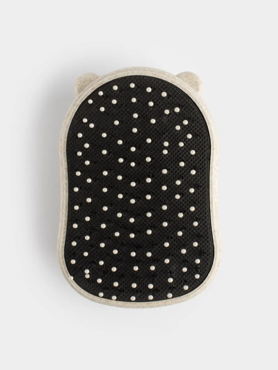 Hair massage comb, 9 cm, travel, vegetable fiber / plastic, Travel color, image-0