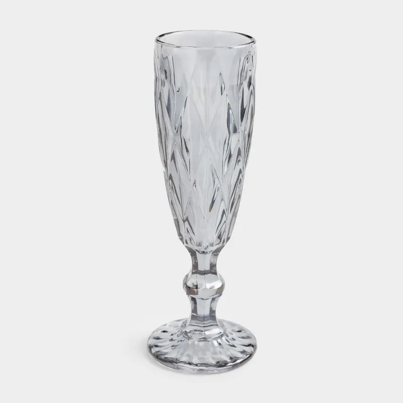 Drinking goblet glass, 170 ml, glass R, grey, Rhomb color