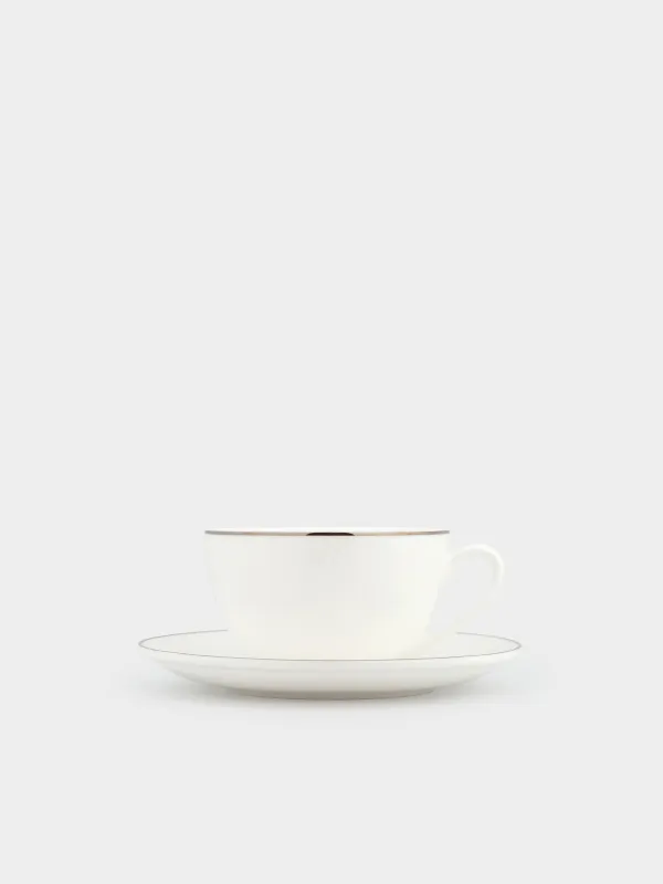 Tea pair, 2 pers, 4 pr, 250 ml, porcelain F, Pearl-platinum, image-4