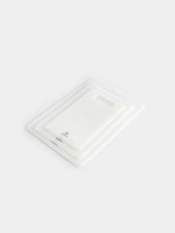 Cutting boards set, 25/30/35 cm, 3 pcs, rectangular, plastic, white, Maniera, image-5