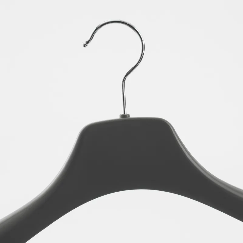 Coat hanger, 43 cm, for jackets and outerwear, plastic, grey, image-1