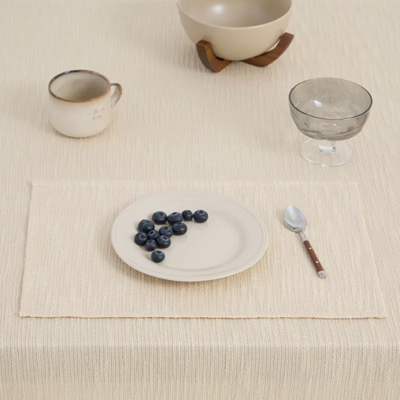 Placemat, 30x45 cm, cotton, rectangular, beige, Matting, Gunny lurex