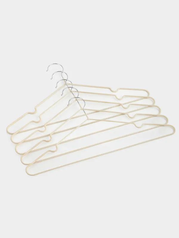 Hanger, 40 cm, 5 pcs, metal coated, beige, Colorful house, image-1