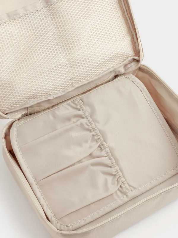 Travel Cosmetic Bag, 21х16 cm, polyester, beige, Easy Travel, image-8