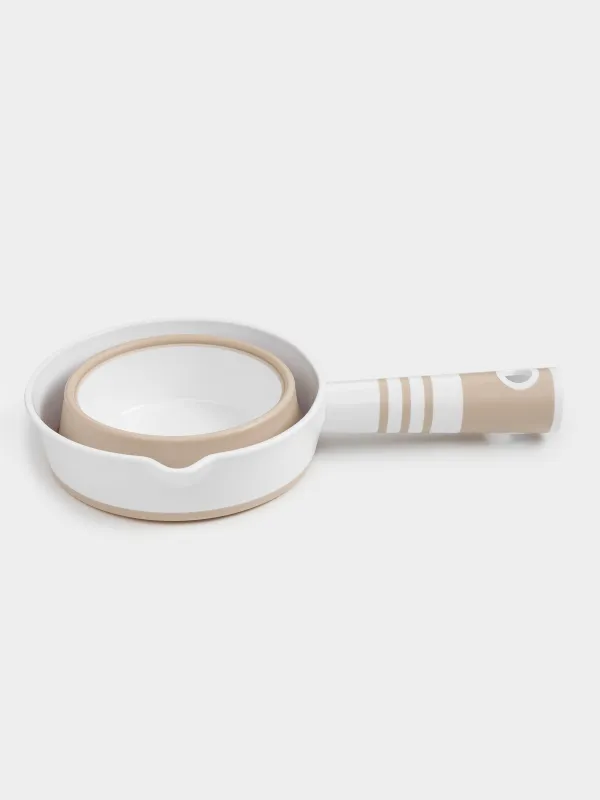 Saucepan, 15 cm, 1 L, foldable, plastic / rubber, beige, Foldaway, image-4