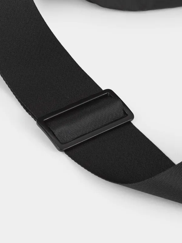 Sports bag, 43x34 cm, with handle and shoulder strap, nylon, black, Force, image-2