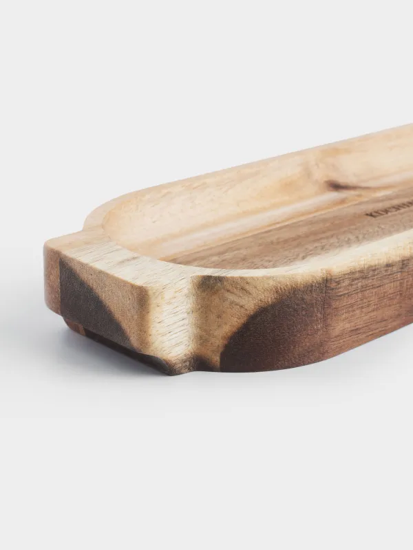 Serving dish, 35x11 cm, with handles, wood, Noble tree , image-5