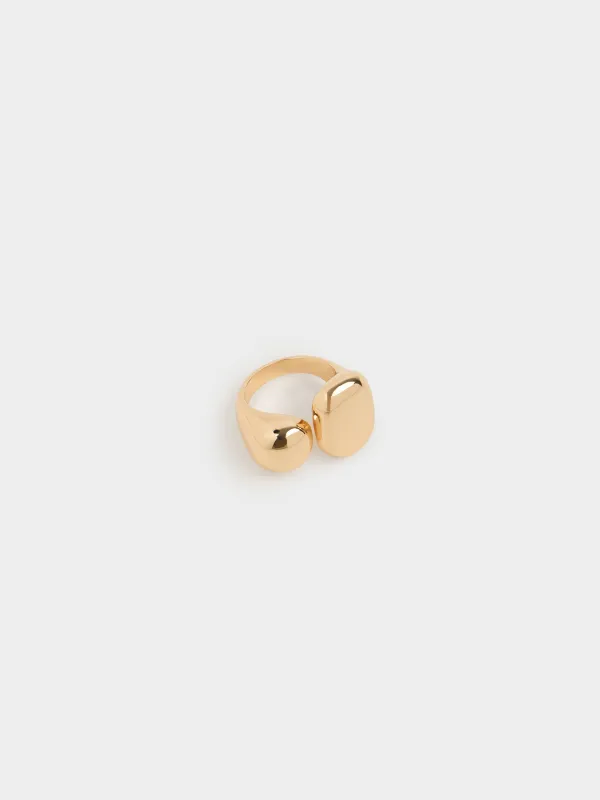 Ring, 2 cm, single size, Metal, Gold, Jewelry, image-1