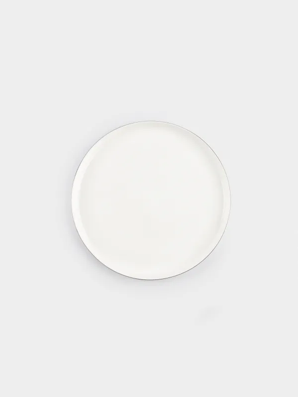 Dining plate, 26 cm, porcelain F, white, Ideal silver, image-0