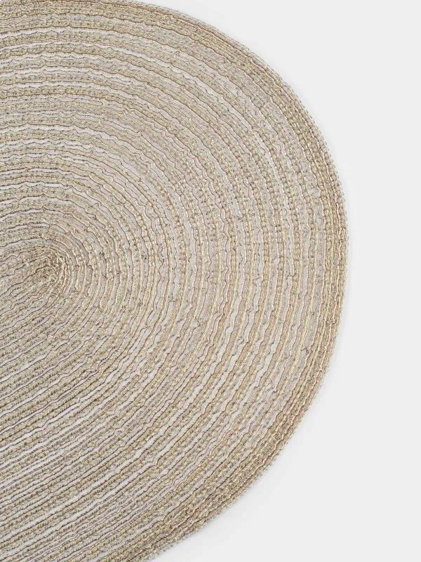 Napkin for appliances, 30x45 cm, polyester, oval, champagne, Rotary shine, image-3