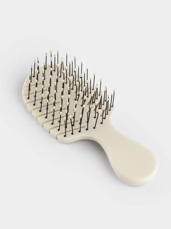 Massage comb, 14 cm, plastic, beige, Demo, image-4