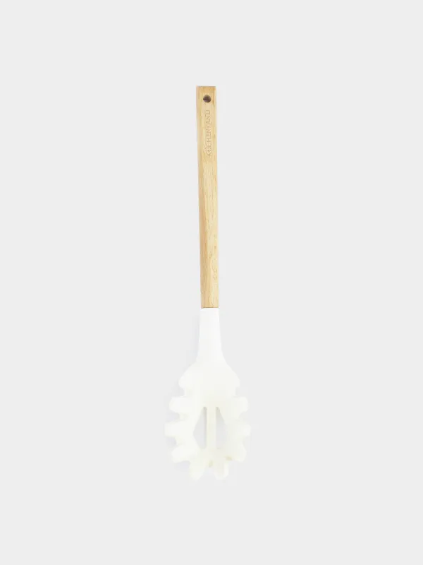 Spaghetti spoon, 32 cm, silicone / wood, beige, Provence, image-0