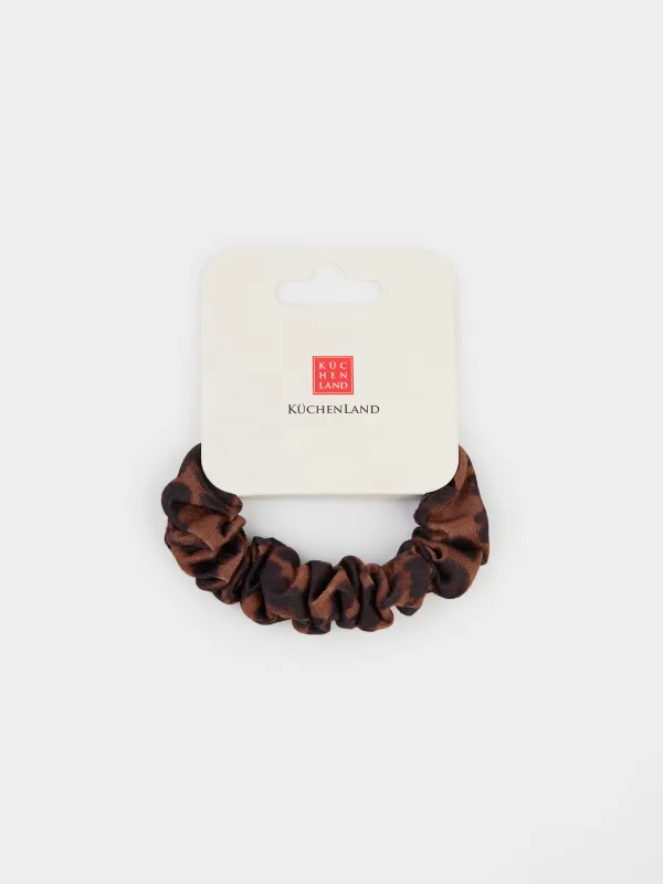 Hair tie, 7 cm, polyester, brown, Silk, image-2