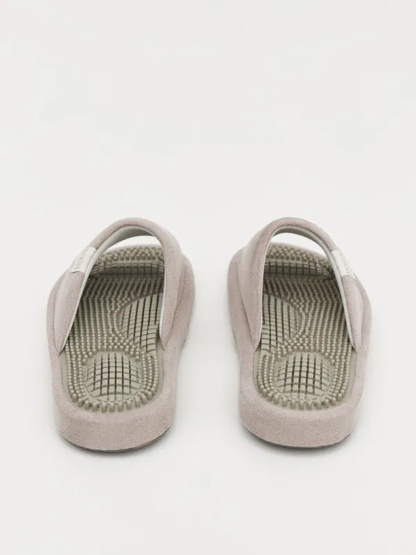 Women's slippers, homewear, size 36-37, corduroy / rubber, gray-purple, Lint, image-4